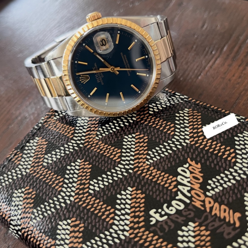 Rolex Datejust two-tone on Goyard