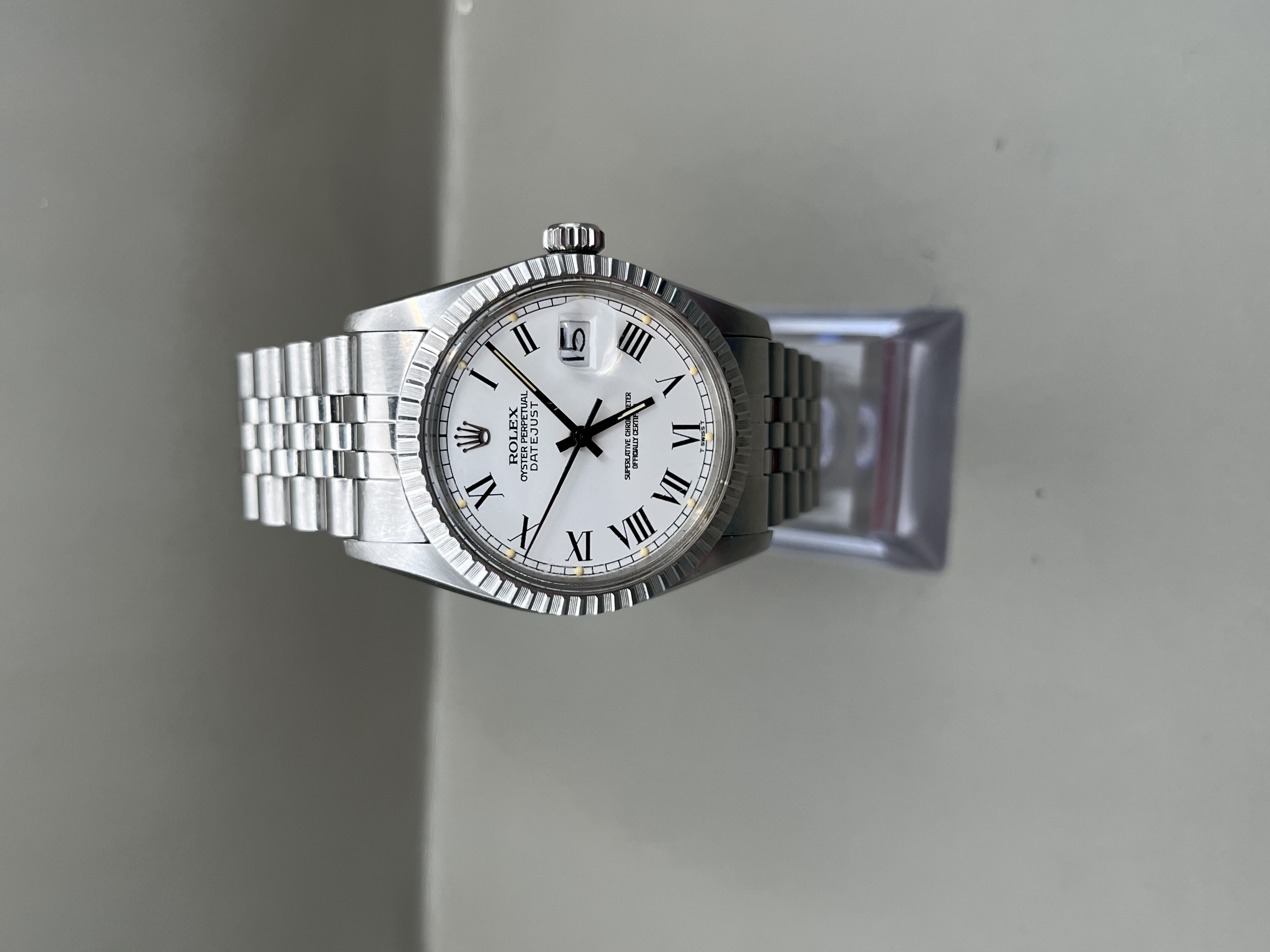 Rolex Datejust ref 16030 White Buckley Dial