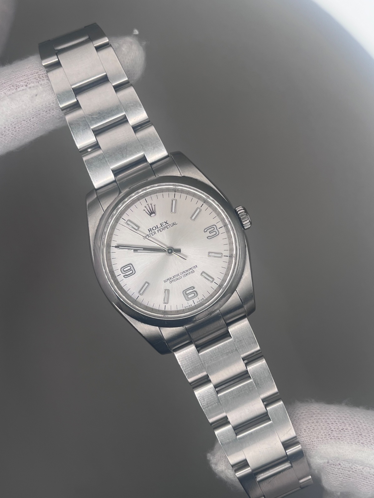Rolex Oyster Perpetual 36mm ref 116000, silver dial, stainless steel Oyster bracelet